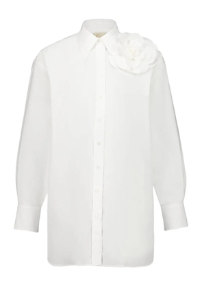 PAULA flower-embellished shirt - White