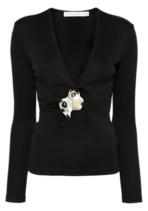 Christopher Esber Trio-stone long-sleeved top - Black
