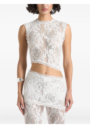 Manière De Voir Eugenie lace asymmetric top - White