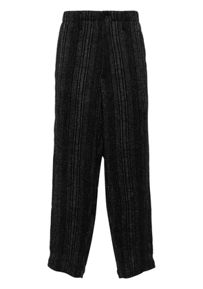 Yohji Yamamoto Z-stripe wide-leg trousers - Black