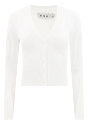 Simkhai Ailany ribbed-knit cardigan - White