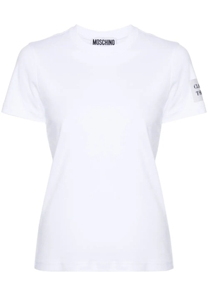 Moschino logo-embroidered cotton T-shirt - White
