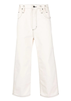 Eckhaus Latta wide-leg cropped trousers - Neutrals