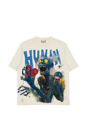 ALL HUMAN graphic-print T-shirt - Neutrals