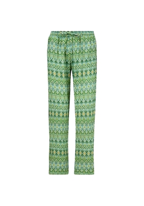 PIP STUDIO patterned drawstring trousers - Green