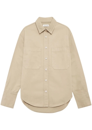 ANINE BING Dante cotton shirt - Neutrals