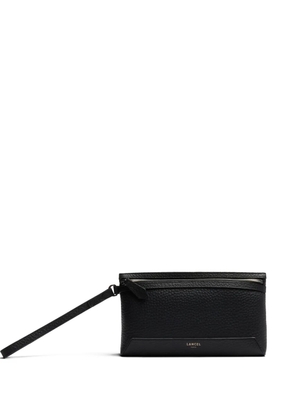 Lancel Milo zip grained leather clutch bag - Black