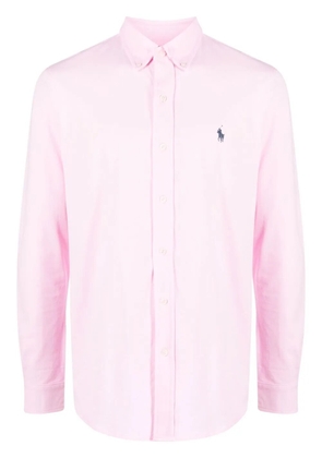 Polo Ralph Lauren embroidered-logo long-sleeve shirt - Pink