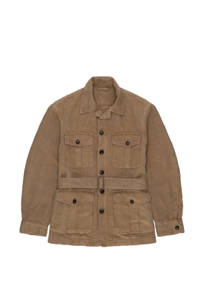 Fortela Clint button fastening jacket - Brown