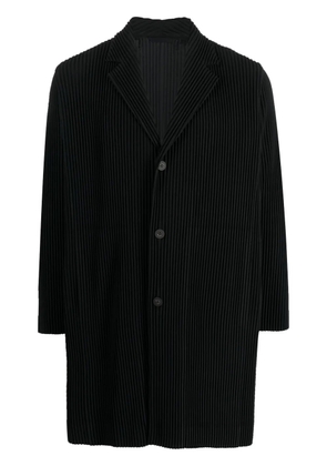 Homme Plissé Issey Miyake plissé single-breasted coat - Black