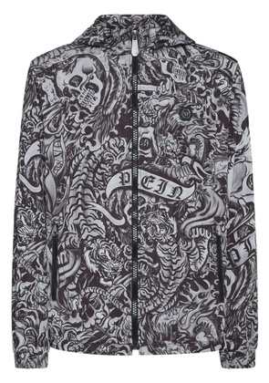 Philipp Plein tattoo windbreaker - Black