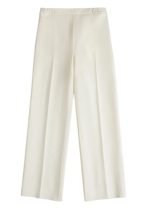 Tod's elasticated-waist virgin-wool trousers - White