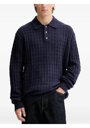 Les Deux Gustav polo-collar sweater - Blue