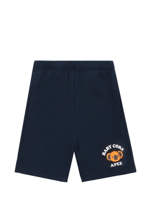 A BATHING APE® logo graphic shorts - Blue