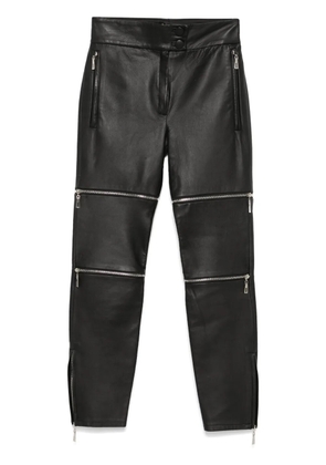 MITILIANE COUTURE zip-details leather trousers - Black