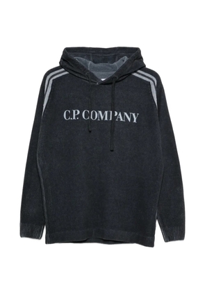 C.P. Company logo stripe hoodie - Grey