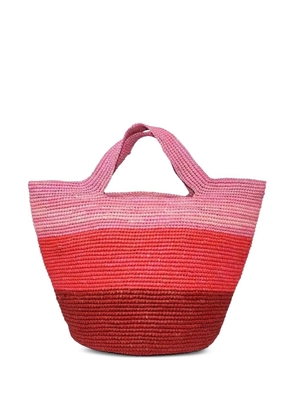 Sensi Studio striped tote bag - Pink