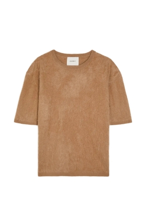 Lisa Yang Maren brushed T-shirt - Brown