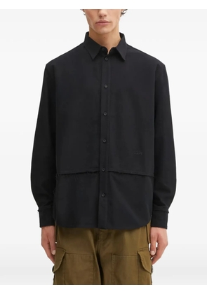 032c logo-embroidered shirt - Black