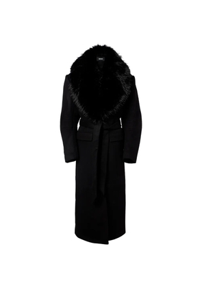ROTATE BIRGER CHRISTENSEN faux-fur-collar coat - Black