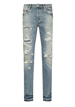 Purple Brand P001 Vintage distressed-finish skinny jeans - Blue