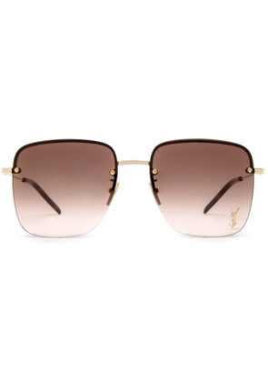 Saint Laurent Eyewear SL 312 logo plaque sunglasses - Gold