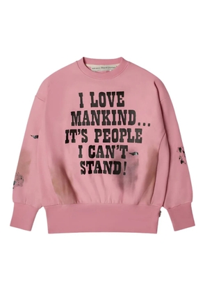 Advisory Board Crystals I Love Mankind But... sweatshirt - Pink