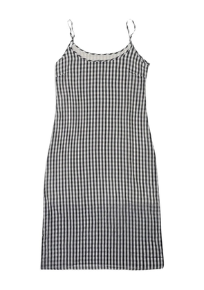 Callipygian gingham midi dress - Black