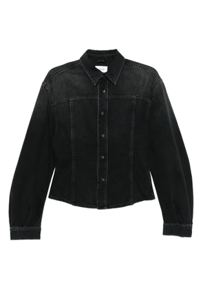 Haikure button-fastening denim jacket - Black