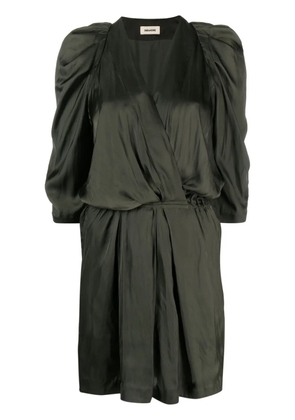 Zadig&Voltaire Ruz pleat-detail satin minidress - Green