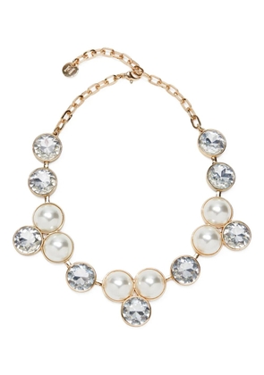 Carolina Herrera pearl and crystal necklace - Gold