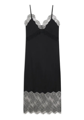 ANINE BING Amelie silk-blend midi dress - Black