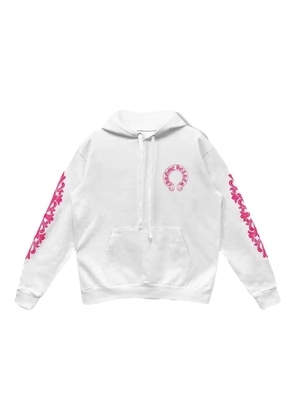Chrome Hearts horseshoe-logo graphic hoodie - White