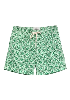 PENINSULA SWIMWEAR patterned drawstring swim shorts - Green