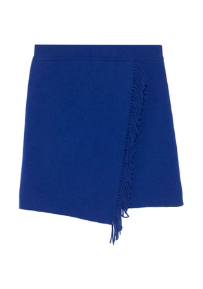 Lisa Yang Mette fringed asymmetric mini skirt - Blue