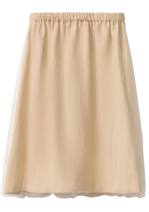 Fabiana Filippi tulle-overlay midi skirt - Neutrals