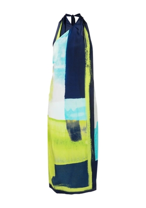 Lenny Niemeyer abstract-print wraparound midi dress - Green