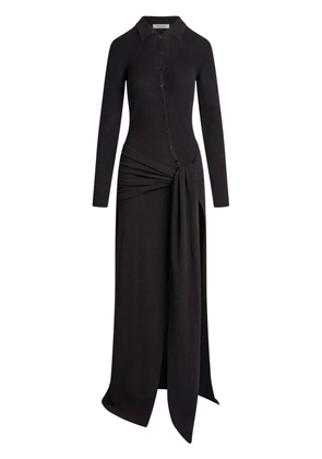 Aya Muse draped-detail maxi dress - Black