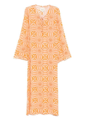 Bambah geometric-print dress - Orange