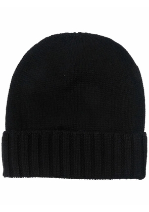 Dell'oglio ribbed-detail beanie - Black