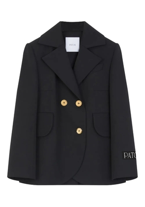 Patou double-breasted tie jacket - Black