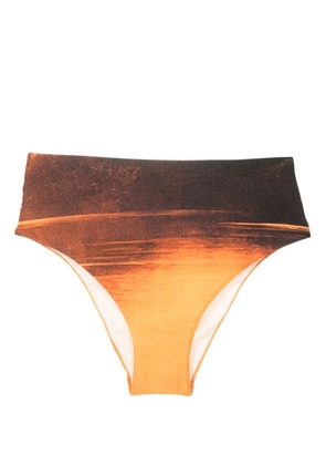 Lenny Niemeyer graphic-print bikini bottoms - Brown