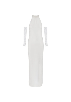 Vestiaire d'un Oiseau Libre Aniela halter-neck embellished dress - White