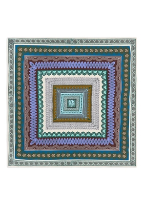 Bimba y Lola patterned border scarf - Green