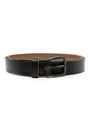 Yohji Yamamoto logo-debossed leather belt - Black