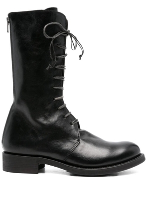 Shoto lace-up leather boots - Black