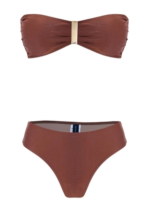 Lygia & Nanny Ester bandeau bikini set - Brown