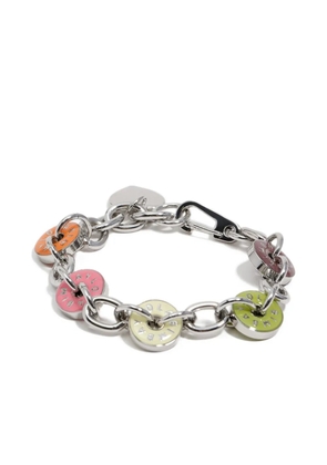 Bimba y Lola enamel-disc chain bracelet - Silver
