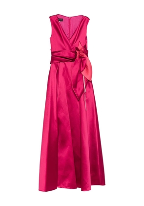 Talbot Runhof bow sleeveless dress - Pink