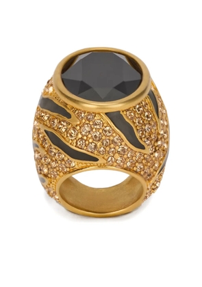 Roberto Cavalli crystal-embellished ring - Gold